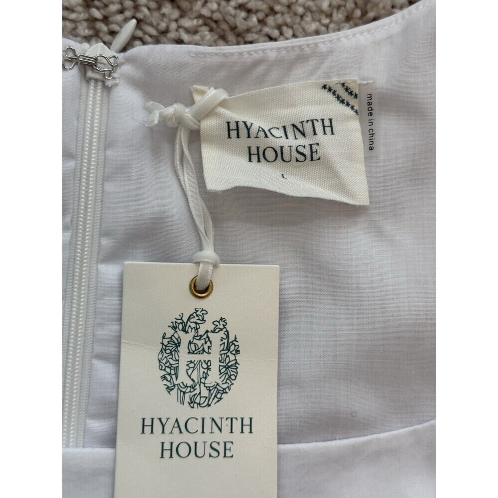 Tuckernuck Hyacinth House Women’s L Clemons Blouse White Boho Cottagecore Flirty - Picture 8 of 13
